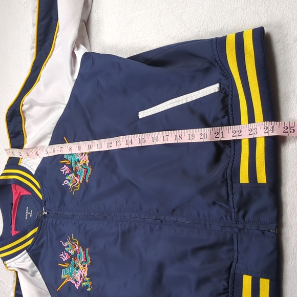 Superdry Vintage Sukajan Souvenir Jacket Map of Japan Navy Blue Size 12 XL - Picture 13 of 16
